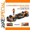 McLaren MCL38 Miami GP Die-Cast Model 1:24