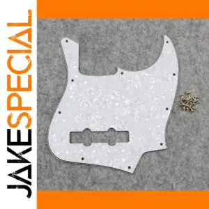 White Pearl 4-Ply J-Bass Pickguard for USA/Mexico