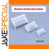 Miniature Park Benches Set for Dioramas