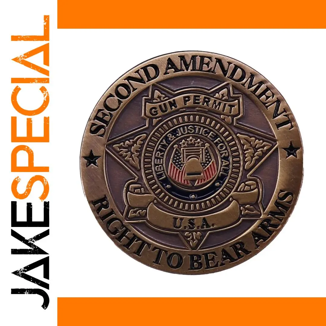 Patriotic Bronze Second Amendment Badge 1 Patriotic Bronze Second Amendment Badge