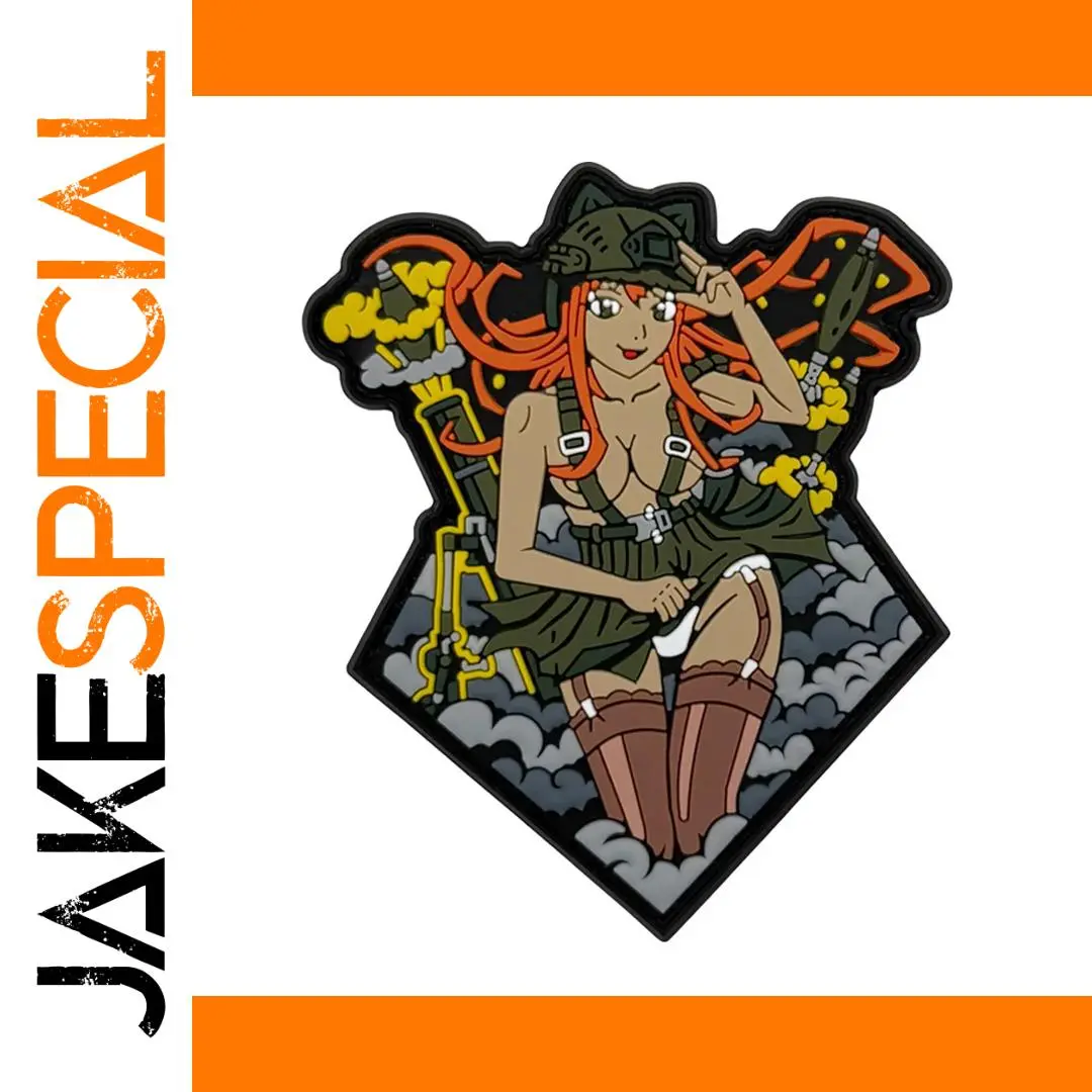 Colorful Tactical PVC Patch with Female Warrior 1 Colorful Tactical PVC Patch with Female Warrior