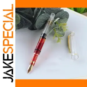 Transparent White Fountain Pen with 0.38mm Nib