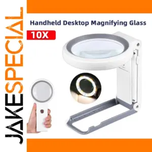 Portable 10x/30x LED Magnifying Glass for Inspection