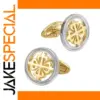 Vintage Silver and Gold-Tone Cufflink, 20mm