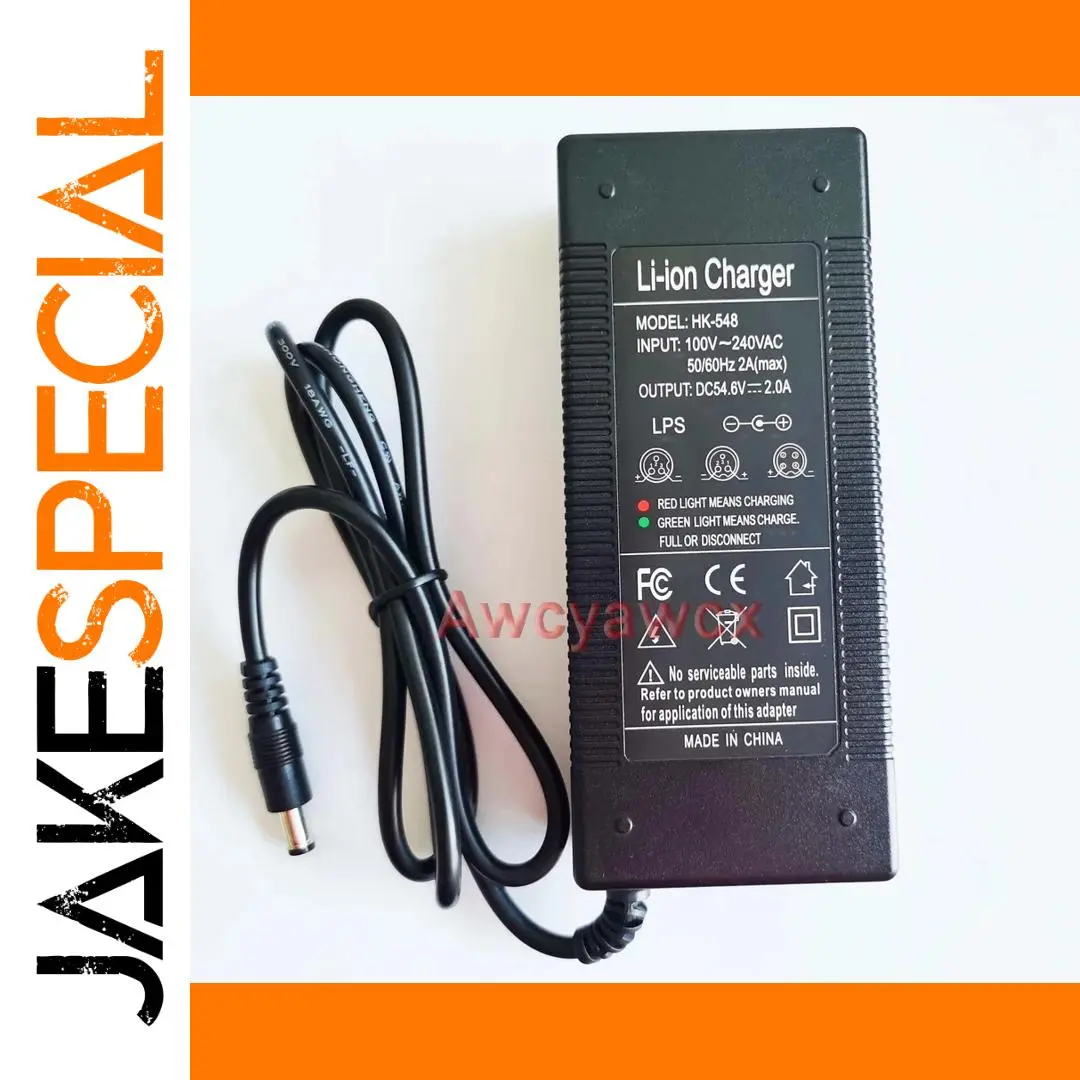 54.6V 2A DC Charger for 13S 48V Lithium Batteries 1 54.6V 2A DC Charger for 13S 48V Lithium Batteries