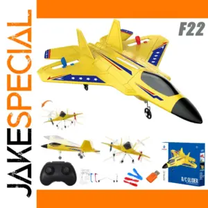 Vibrant Yellow RC Fighter Jet Glider