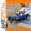 Vintage Wind-up Tin Toy Car - Blue Convertible