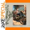 Vintage Motorcycle Metal Sign for Outdoor Decor