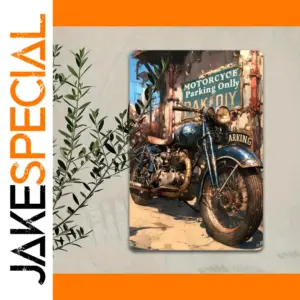 Vintage Motorcycle Metal Sign for Outdoor Decor
