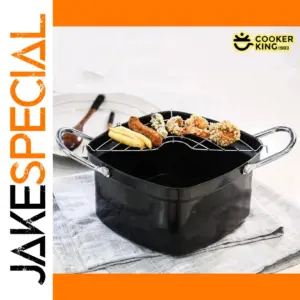 Black Iron Deep Fryer with Non-Stick Coating