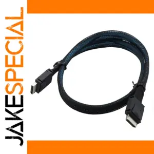 Durable Black Braided OCuLink Data Cable, 50/100cm