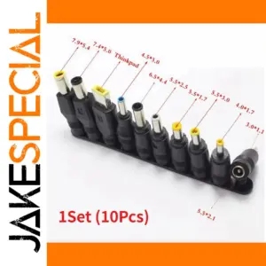 Set of 10 Universal AC/DC Jack Adapters
