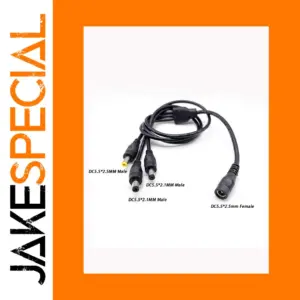 All-Copper DC Power Splitter Cable 0.5m for LED/Monitor
