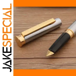 Vintage Stainless Steel Fountain Pen with Duckbill Nib