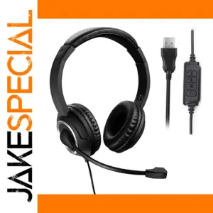 Black Wired Gaming Headset with Active Noise Cancellation