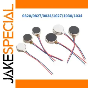 Set of Five Micro DC Vibration Motors 3V 60mA