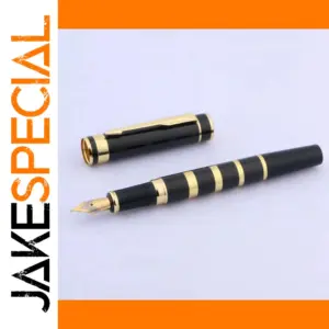Luxury Black and Gold Metal Fountain Pen