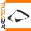 Black Dual Elbow 3.5mm Audio Cable 30cm-1m
