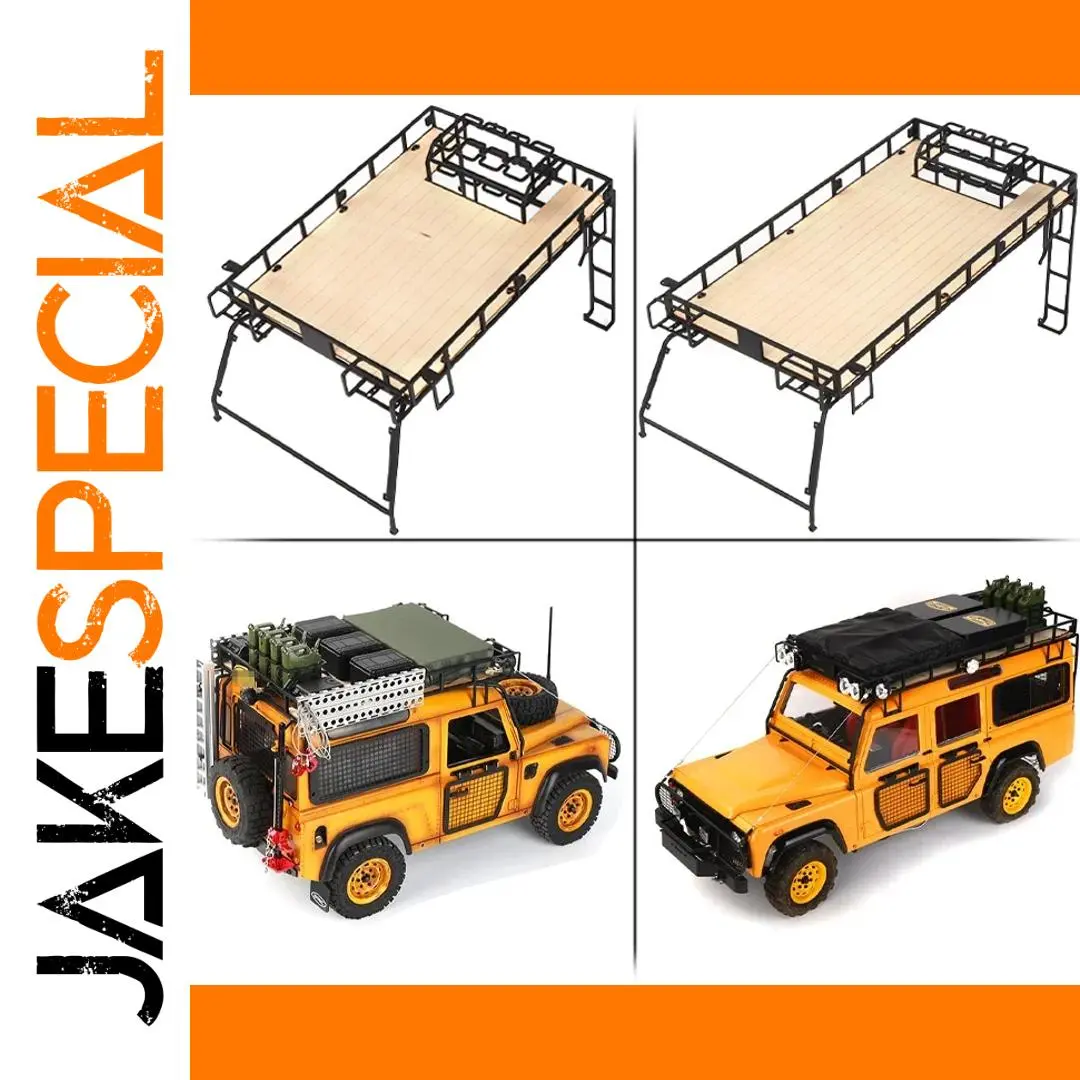 RC 1/10 Scale Metal Roof Luggage Rack for Off-Road Vehicles 1 RC 1/10 Scale Metal Roof Luggage Rack for Off-Road Vehicles