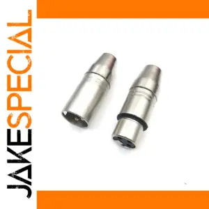 Silver Gray XLR 3-pin to 3.5mm TRS Adapter