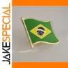 Brazil Flag Badge with Vintage Charm