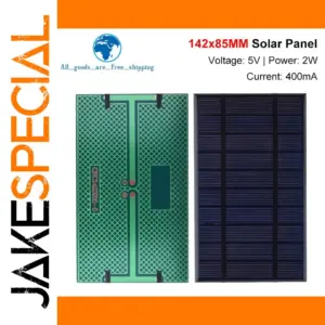 Compact Polycrystalline Solar Panel 2W 5V for DIY Projects