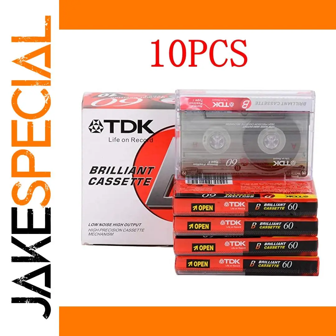 Set of 10 TDK Brilliant Cassette Tapes 60 Min 1 Set of 10 TDK Brilliant Cassette Tapes 60 Min