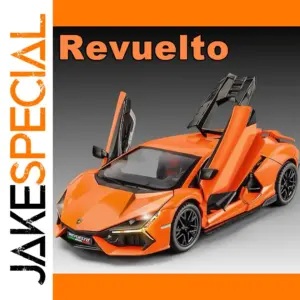 Vibrant Orange Lamborghini Revuelto 1:24 Scale Model