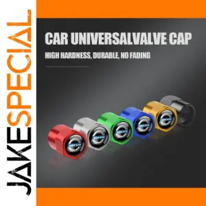 Metal Tire Valve Dust Caps Set of Six in Vibrant Colors