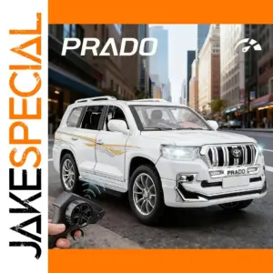 White Toyota Prado 1:24 Scale Diecast Model