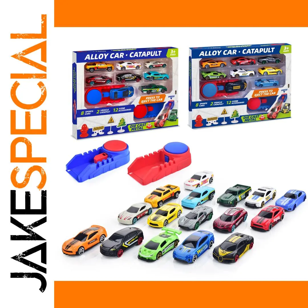 1:64 Scale Racing Catapult Set with Die-Cast Cars 1 1:64 Scale Racing Catapult Set with Die-Cast Cars