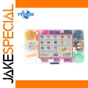 130-Piece Automotive Blade Fuse Set with Color-Coded Ratings