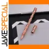 Rose Gold Bamboo-Style Brass Rollerball Pen