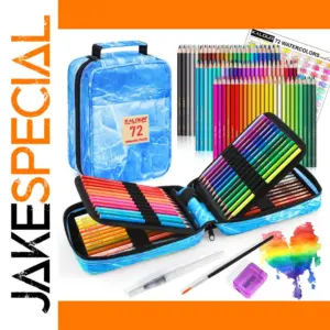 KALOUR 72-Color Watercolor Pencil Set