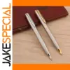 Luxury Stainless Steel Ballpoint Pen with Gold Trim