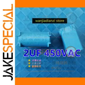 Blue 2µF 450VAC Capacitor Set for High-Voltage Applications