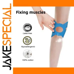 Blue X-Shaped Kinesiology Tape for Support