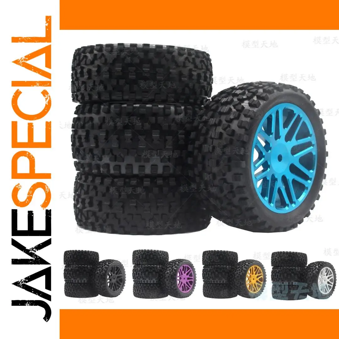 Off-Road RC Tire Set with Aluminum Rims 1 Off-Road RC Tire Set with Aluminum Rims