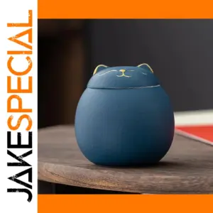 Cute Cat-Shaped Ceramic Storage Jar 230ml