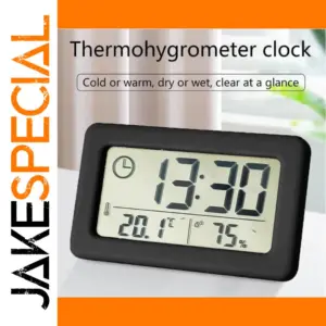 Modern LCD Digital Clock with Temperature
