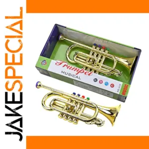 Bright Gold Children's Plastic Trumpet for Kids