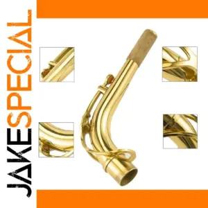 Alto Saxophone Neck with Gold Finish