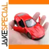 Diecast Pull-Back Sports Car in Red, Yellow & Black