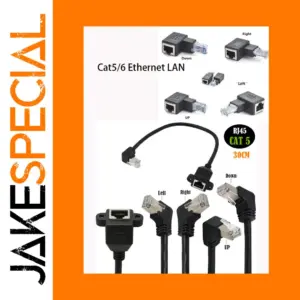 Rugged 30cm Right-Angle Ethernet Adapter