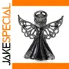 Vintage Alloy Enamel Angel Brooch in Gold or Black