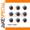 Set of 10 Silent Micro Switches 6x6x7.3mm