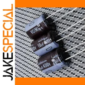 20-Pack 10μF 400V Aluminum Electrolytic Capacitors