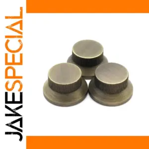 Vintage Metal Bass Guitar Control Knobs Set