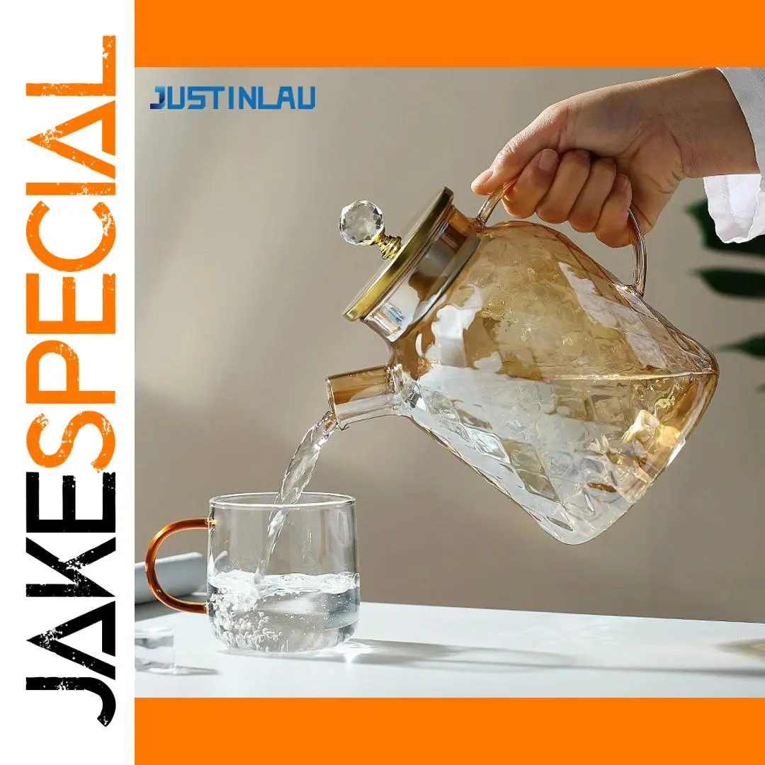 Elegant High Borosilicate Glass Teapot 1000ml/1800ml 1 Elegant High Borosilicate Glass Teapot 1000ml/1800ml