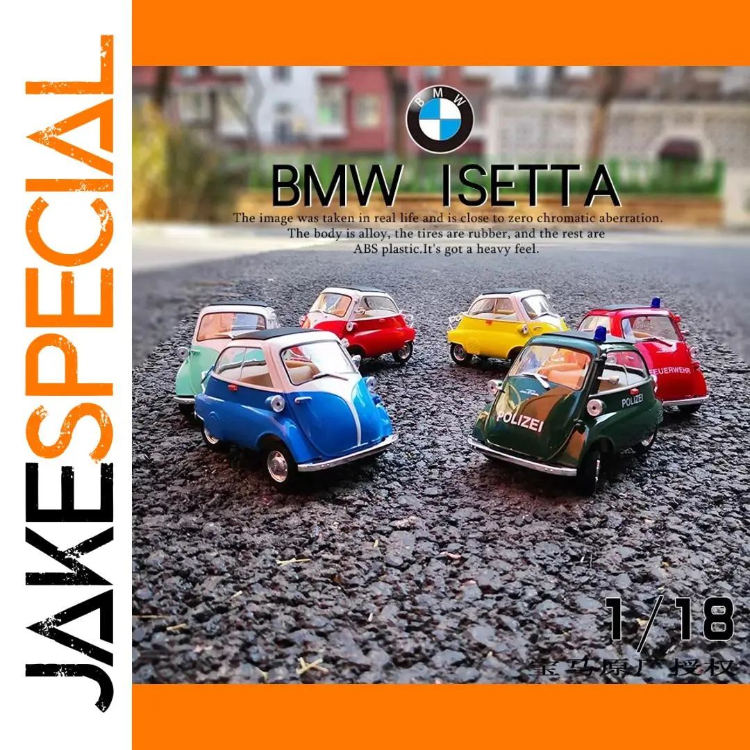 WELLY 1:18 BMW Isetta Alloy Car Model 1 WELLY 1:18 BMW Isetta Alloy Car Model